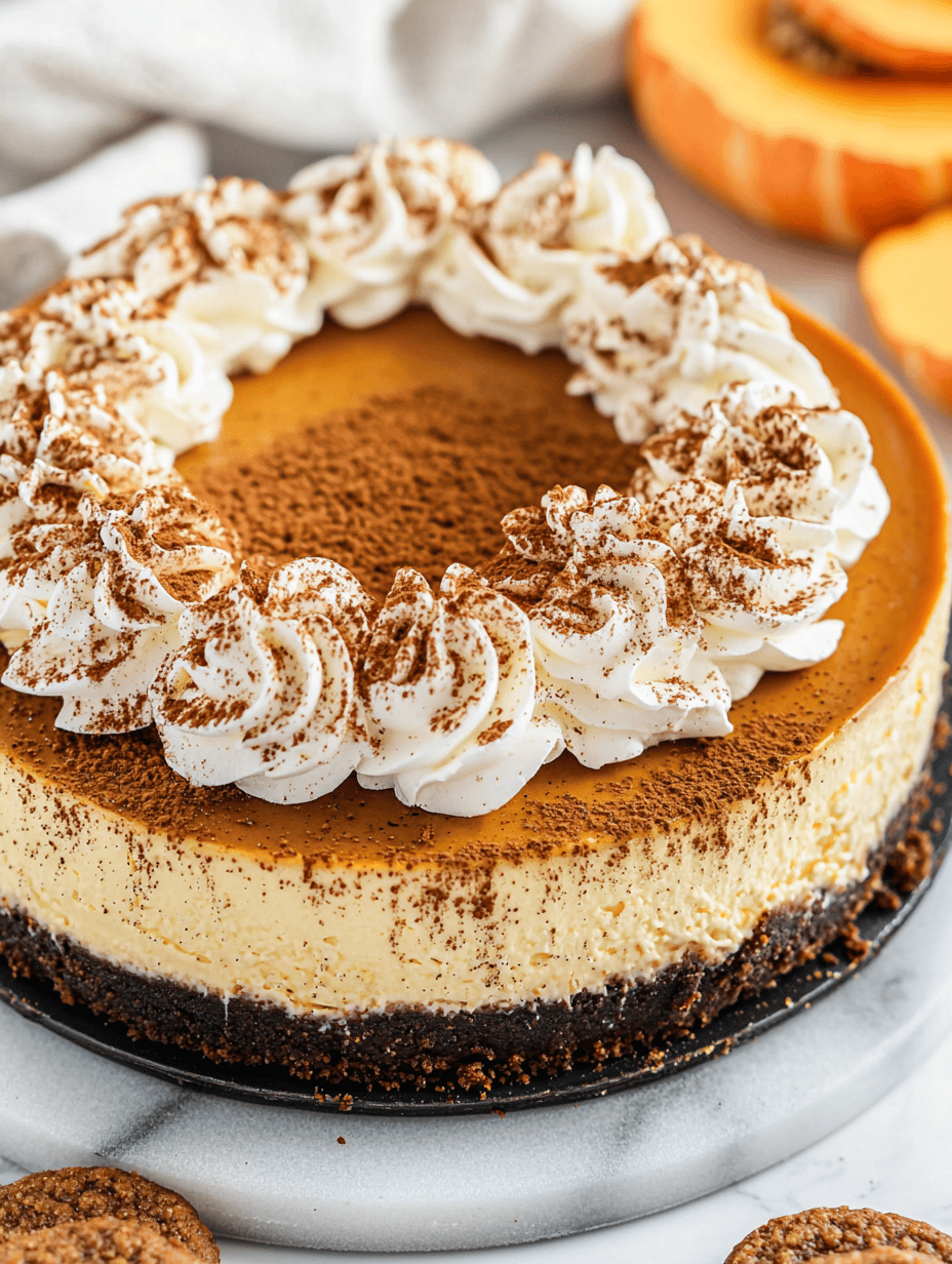 Spiced Pumpkin Cheesecake with a Surprise Crust