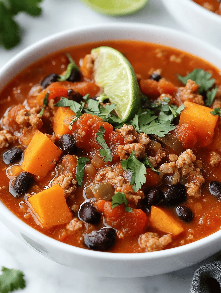 Fall Into Comfort: Cozy Turkey & Sweet Potato Chili