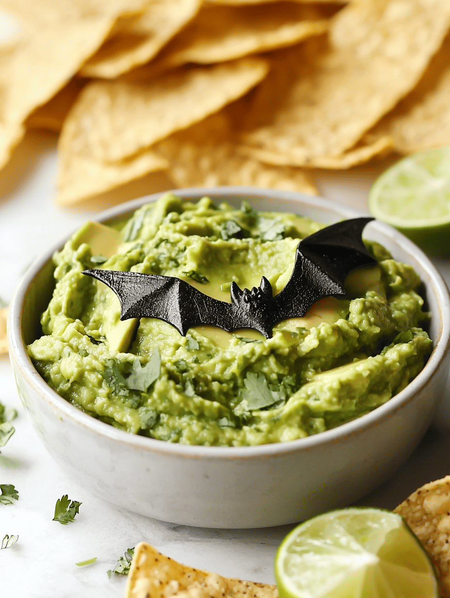 Spooky Bats and Creepy Cravings: Halloween Guacamole with Tortilla Chips